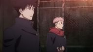 Megumi Fushiguro and Yuji Itadori as seen in Jujutsu Kaisen season 2 episode 10 (Image via MAPPA)